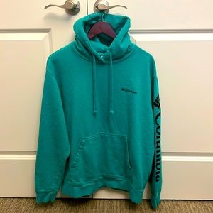 Columbia mens turquoise hoodie, Large